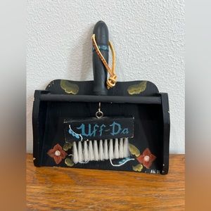 Rosemaled wooden dust pan